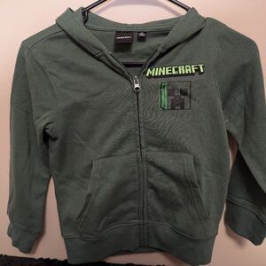 Minecraft Long Sleeved Zipped Hoodie, X-Small
